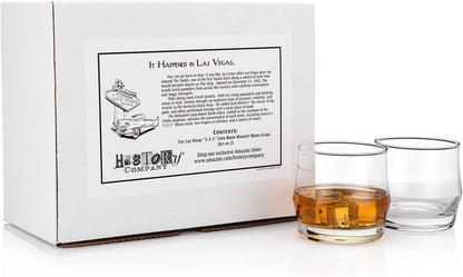 The Las Vegas “3-2-1” Copa Room Whiskey Rocks Glass 2-Piece Set