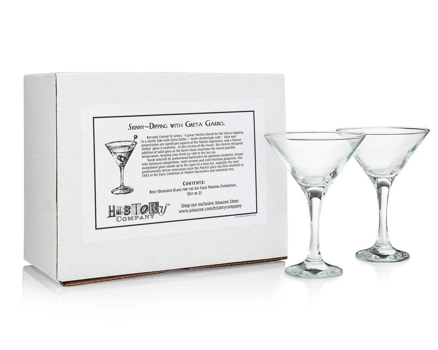 HISTORY COMPANY - A bartender’s choice martini glass, engineered for elegance, balance, and the perfect chilled martini.