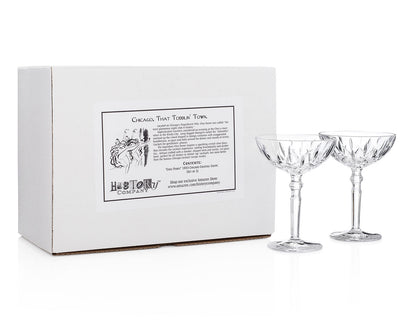 "Chez Paree" 1933 Chicago Cocktail Coupe (Gift Box Set of 2) - HISTORY COMPANY