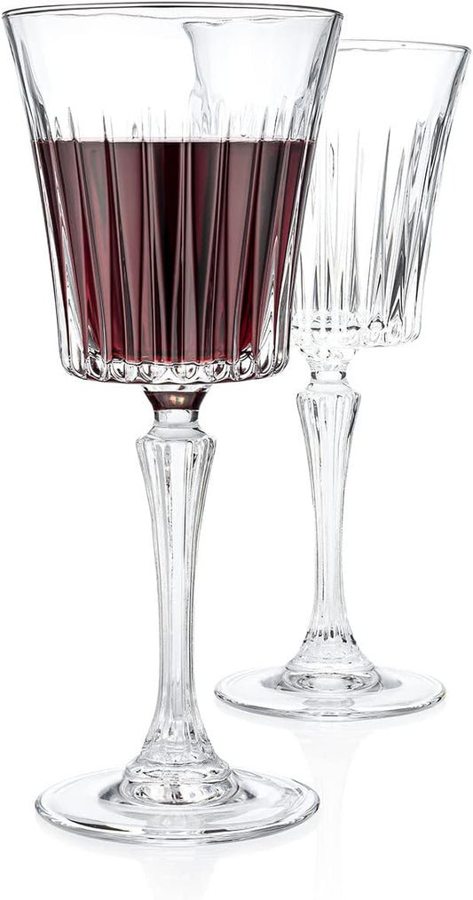 HISTORY COMPANY - Italian Cinema Crystal Wine Glasses, Set of 2 – Perfect for red or white wines. Gift box included