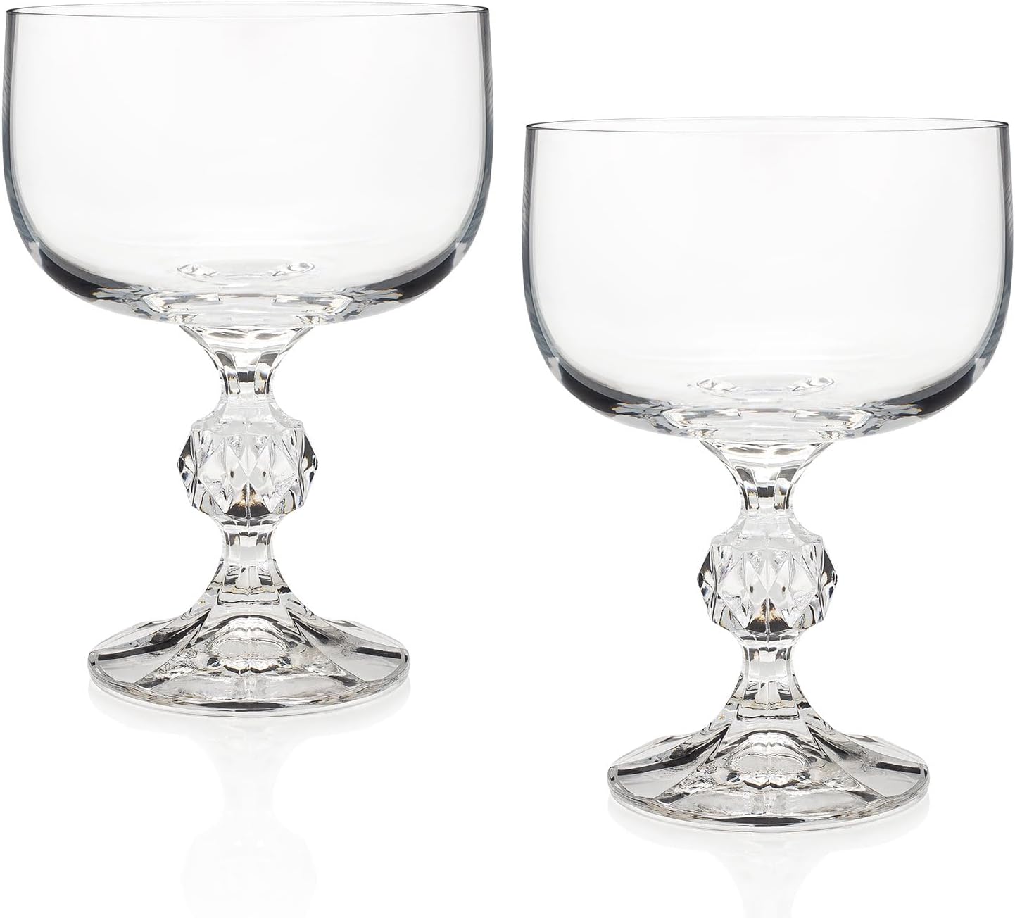 HISTORY COMPANY - “City of Paris” Crystal Champagne Coupe, 2-Piece Set – Vintage-inspired elegance for cocktails.