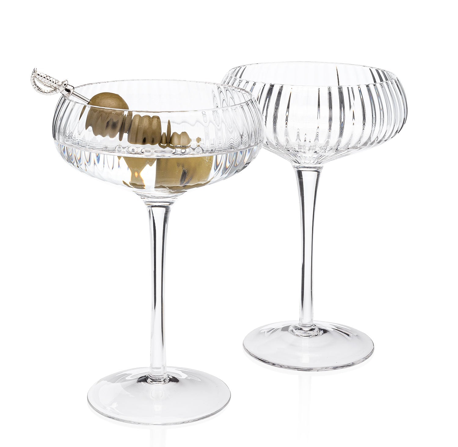 HISTORY COMPANY - 1940 El Morocco Crystal Coupe, a 2-piece cocktail glass set inspired by the legendary New York nightclub. 