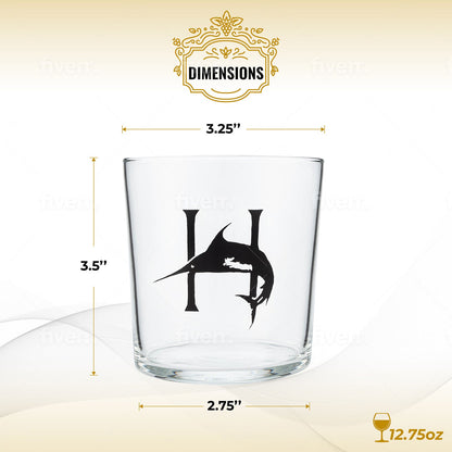 Ernest Hemingway Signature "On the Rocks" Drinking Glass (Gift Box Set of 2) - HISTORY COMPANY