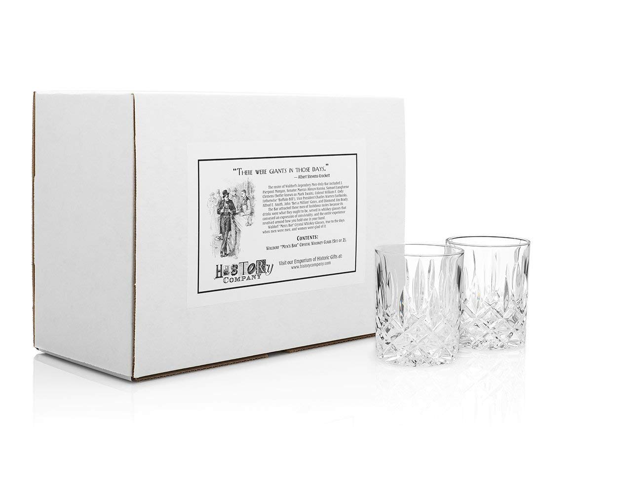 HISTORY COMPANY - Inspired by the Astor’s legendary bar, this 2-piece whiskey glass set is ideal for bourbon and cocktails. 