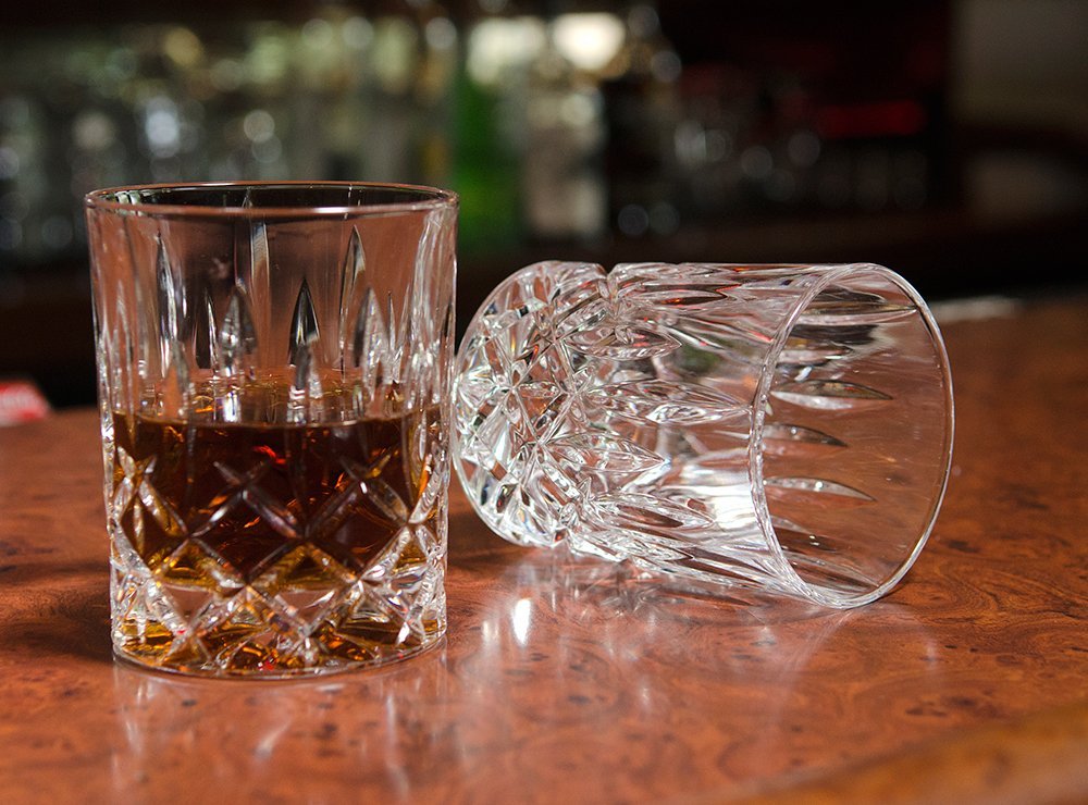 HISTORY COMPANY - Elegant Men's Bar at the Astor Whiskey Glasses, a 2-piece set crafted for bourbon lovers and fine spirits. 