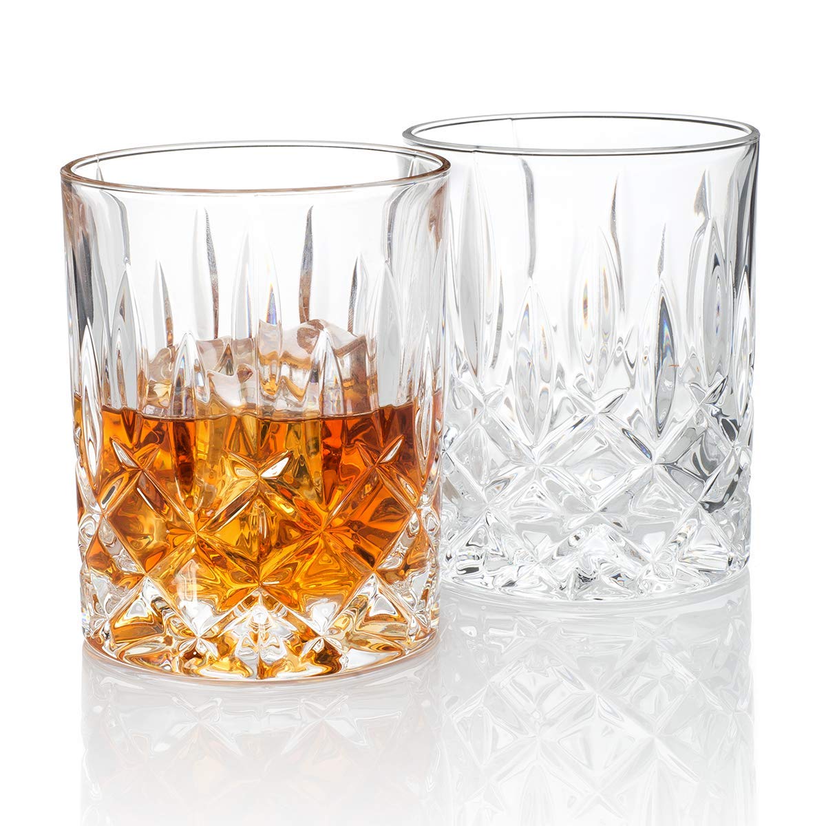 HISTORY COMPANY - Men's Bar at the Astor Whiskey Glass, a 2-piece crystal set inspired by classic bourbon and cocktails.