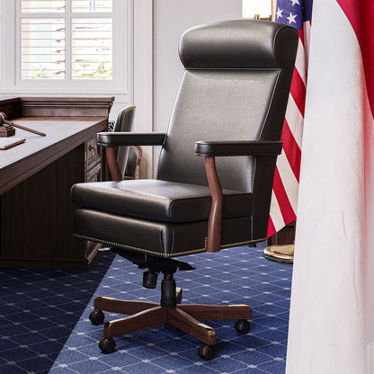 HISTORY COMPANY - John F. Kennedy Oval Office Chair, an iconic presidential executive chair with historic design and luxury.