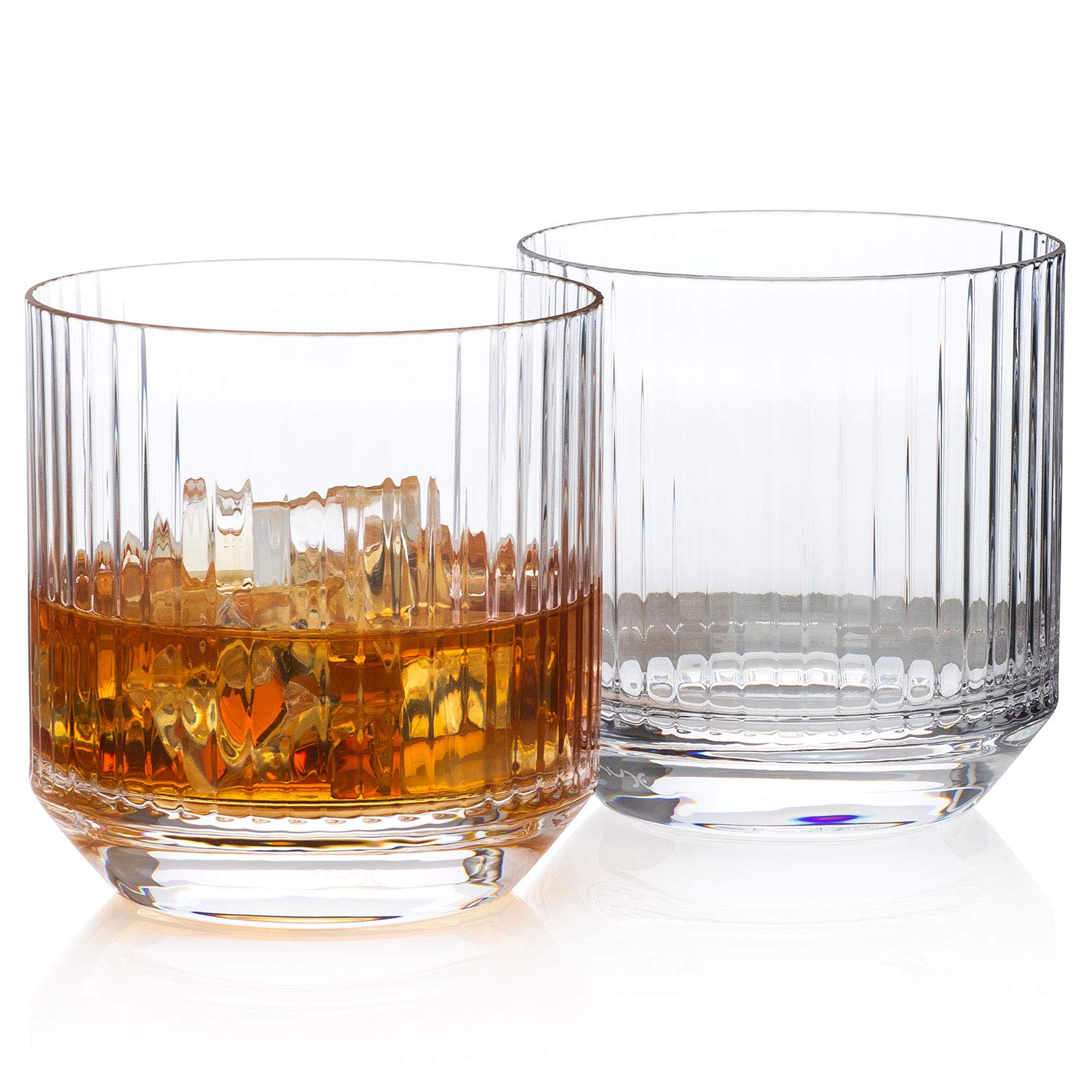 HISTORY COMPANY - Longchamps 1950s Mid-Century Rocks Glass, a 2-piece set inspired by vintage executive barware.