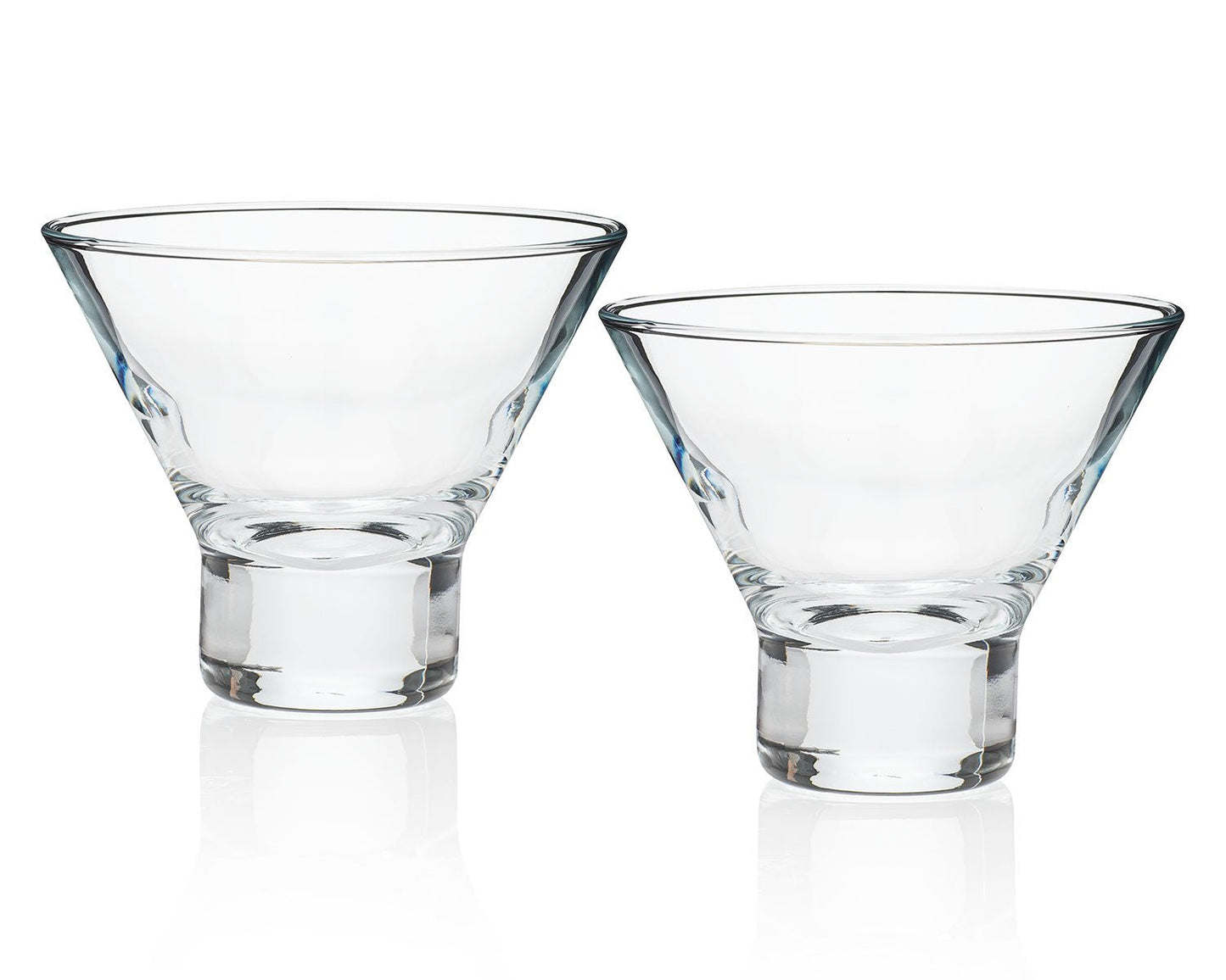 HISTORY COMPANY - The Gold Medal-Winning Stemless Martini Glass, a 2-piece set inspired by mid-century sculptural design. 