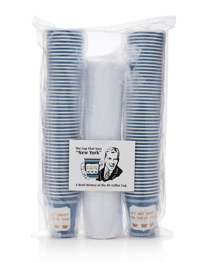 NY Coffee Cup (100 paper cups with lids) - HISTORY COMPANY