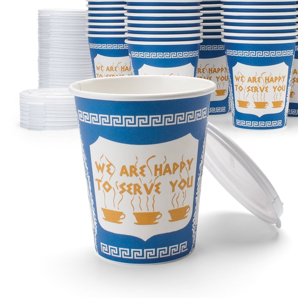 NY Coffee Cup (50 paper cups with lids) - HISTORY COMPANY