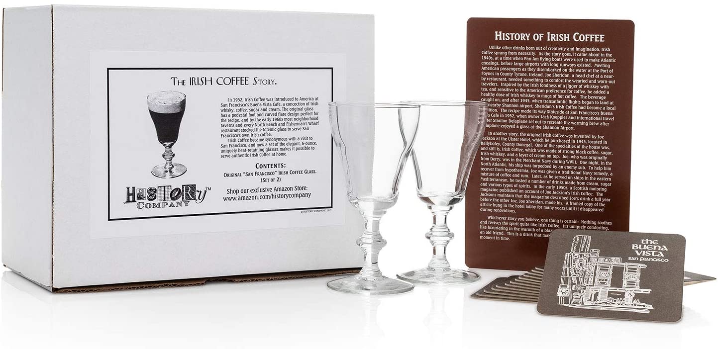 Original"San Francisco" Irish Coffee Glass (Gift Box Set of 2) - HISTORY COMPANY