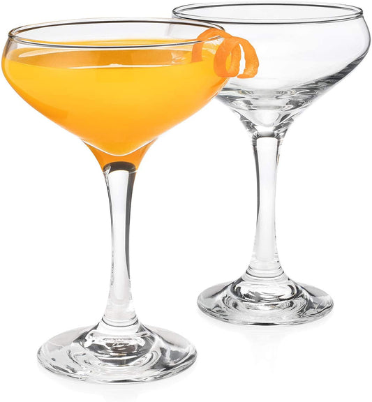 HISTORY COMPANY - 1930 Literary Round Table Cocktail Coupe Glass, a 2-piece set inspired by craft cocktails and fine champagne.