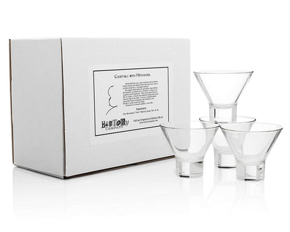 Alfred Hitchcock "Tippi" Stemless Martini Glasses - 4-Piece Gift Set