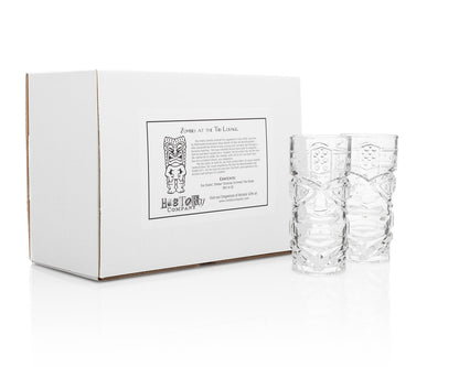 The Exotic "Zombie" Cocktail Ultimate Tiki Glass (Gift Box Set of 2) - HISTORY COMPANY