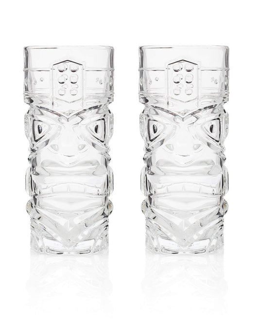 HISTORY COMPANY - The Exotic 'Zombie' Cocktail Glass, a 2-piece tiki-inspired set perfect for classic tropical drinks.