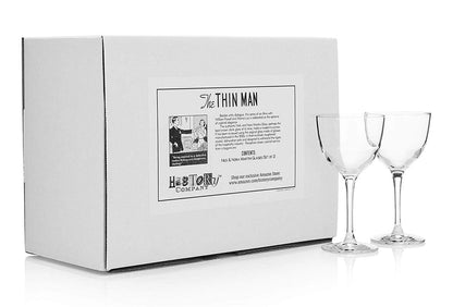 The Original Nick and Nora Crystal Martini Glasses (Gift Box Set of 2) - HISTORY COMPANY