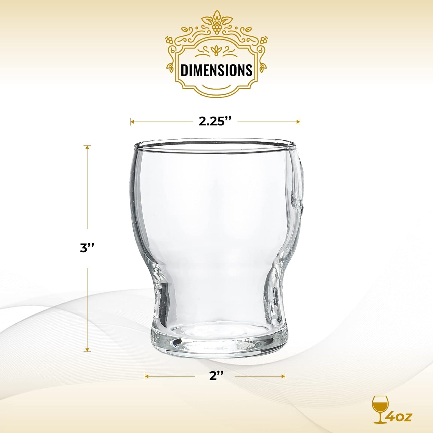 “The Stackable Taster” Multipurpose Tasting Glass, 4 - Piece Set, Use for Miniature Cocktails, Snaquiris, Espressos, Tequila Shots, etc. (Gift Box Collection) - HISTORY COMPANY