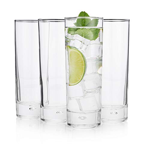 The Best "New York Long Drink" Highball Glass, (Cocktail Party Set of 4)