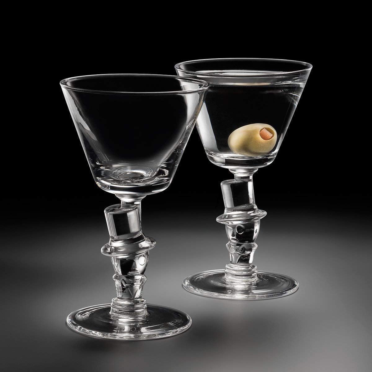 Vintage Martini Cocktail Glasses Set of 2 Antique Martini Glasses