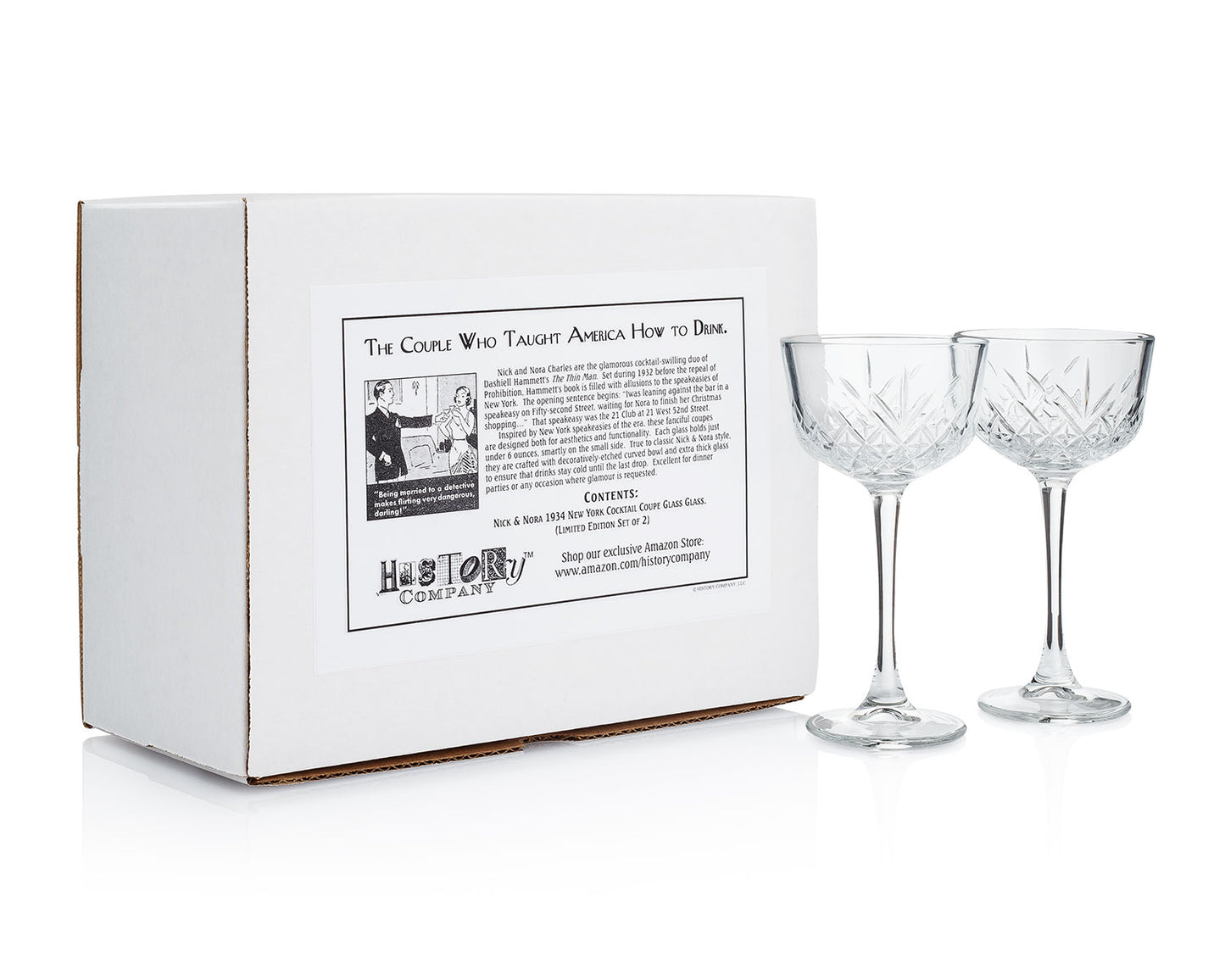 Nick & Nora 1934 New York Cocktail Coupe Glass (Gift Box)